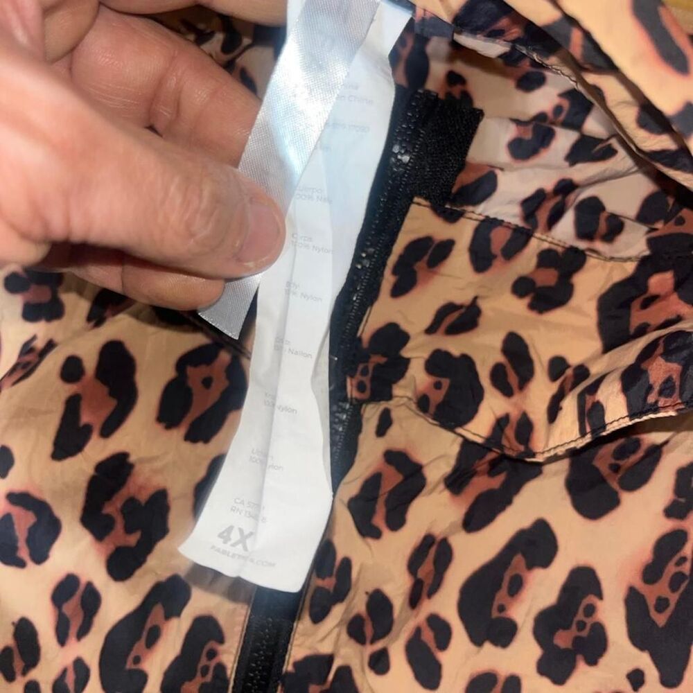 Fabletics Women's Lightweight Leopard Print Zip U… - image 3